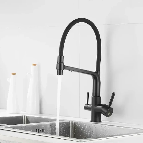 Смеситель для кухни Rose R658H цвет Черный