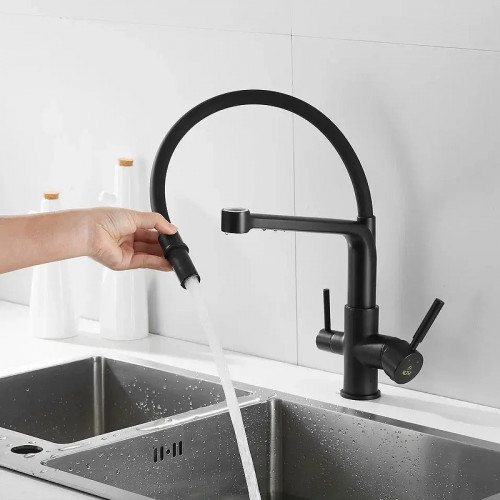 Смеситель для кухни Rose R658H цвет Черный