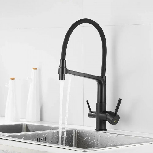 Смеситель для кухни Rose R658H цвет Черный