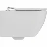 Комплект унитаза с инсталляцией Ideal Standard Tesi Rimless TT00003/115JG с сиденьем Микролифт и клавишей смыва Хром матовый фарфор подвесной