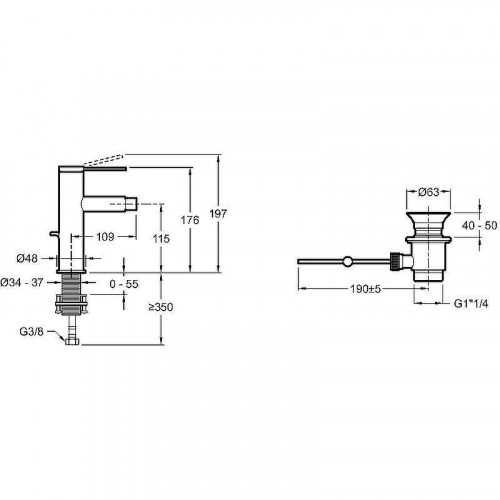 Смеситель для биде Jacob Delafon Grands Boulevards E77982-4A-2MB Матовая латунь