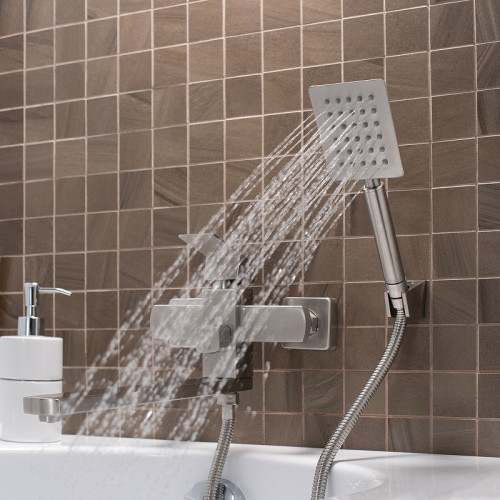 Смеситель для ванны Ростовская Мануфактура Сантехники SUS125-006EP универсальный Нержавеющая сталь нержавеющая сталь на стену