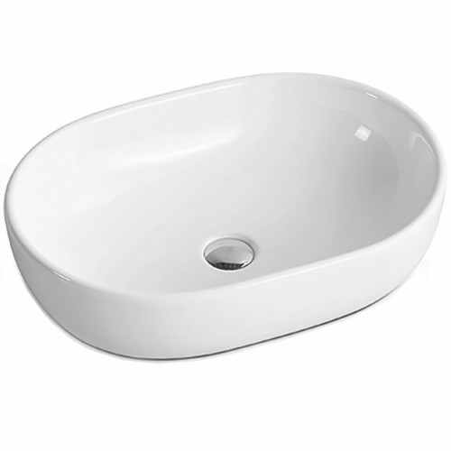 Раковина SantiLine 59 SL-1017 Белая фаянс накладная