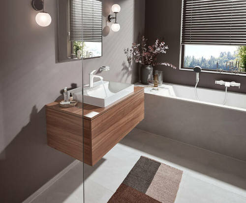 Смеситель для ванны Hansgrohe Vivenis 75420700 Белый матовый латунь на стену