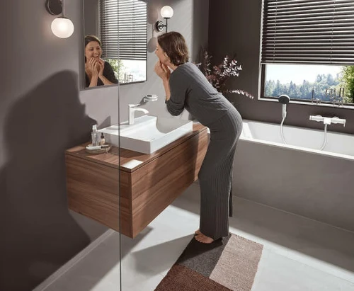 Смеситель для ванны Hansgrohe Vivenis 75420700 Белый матовый латунь на стену