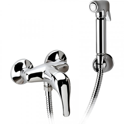 Гигиенический душ со смесителем Remer C332REL Хром латунь на стену