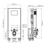Инсталляция WasserKRAFT Glan 66TLT.010.ME.WH.RG04 для унитаза с клавишей смыва цвет Розовое золото