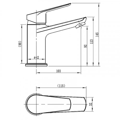 Смеситель для раковины Loranto Avrora LR10506000 цвет Хром
