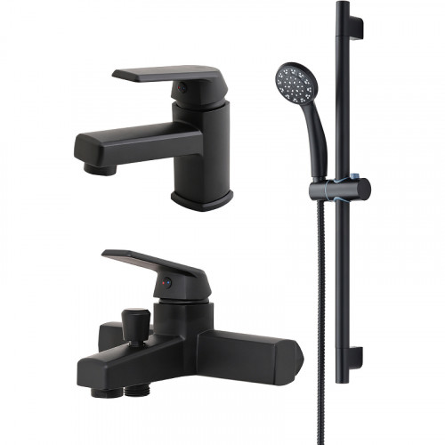 Комплект смесителей Orange OneLife P02-511B Черный матовый