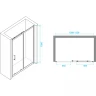 Душевая дверь RGW Passage PA-14 B 130 41081413-14 профиль Черный стекло прозрачное