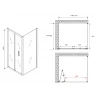 Душевой уголок Abber Sonnenstrand 120x80 AG07120B-S80B профиль Черный стекло прозрачное