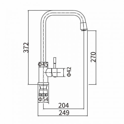 Смеситель для кухни Fashun A54909-A цвет Сатин
