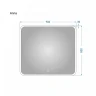 Зеркало Alavann Anna 90 ALV0020001 с подсветкой цвет Белый с сенсорным выключателем