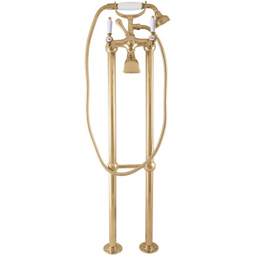 Смеситель для ванны Rav Slezak Morava retro MK550.5/2Z Золото латунь на пол