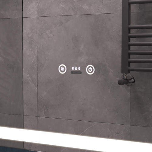 Зеркало Vigo Geometry Step 120 236 с подсветкой c сенсорным выключателем с диммером и подогревом