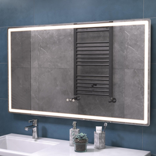 Зеркало Vigo Geometry Step 120 236 с подсветкой c сенсорным выключателем с диммером и подогревом