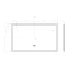 Зеркало Vigo Geometry Step 120 236 с подсветкой c сенсорным выключателем с диммером и подогревом