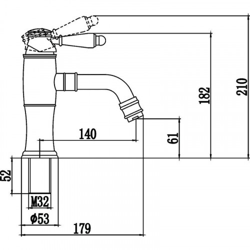 Смеситель для раковины Savol S-006611H цвет Черный