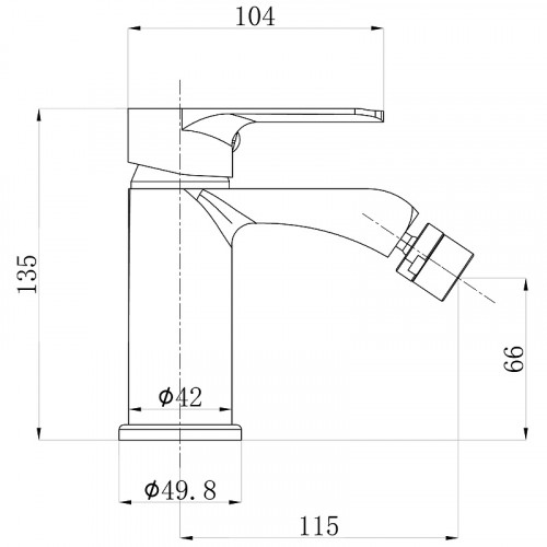 Смеситель для биде beWash Bliss BVMM0BD123 Хром латунь