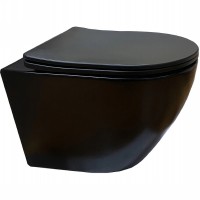 Унитаз Ceruttispa Sella Aria MB CT9160 подвесной Черный матовый с сиденьем Микролифт фарфор подвесной
