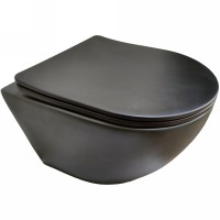 Унитаз Ceruttispa Sella Aria MB CT9160 подвесной Черный матовый с сиденьем Микролифт фарфор подвесной