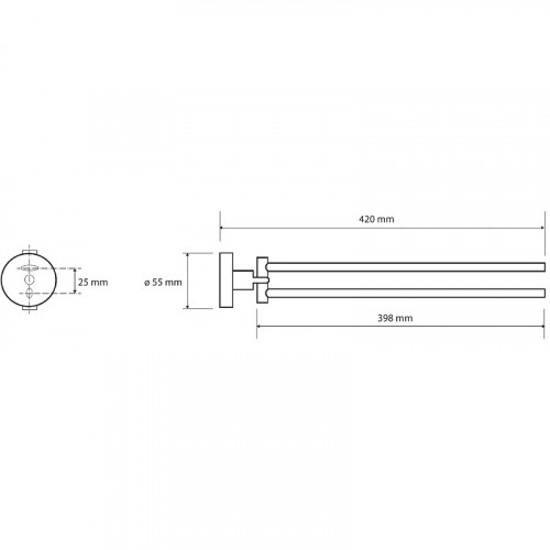 Полотенцедержатель Bemeta White 104204194 поворотный Белый матовый