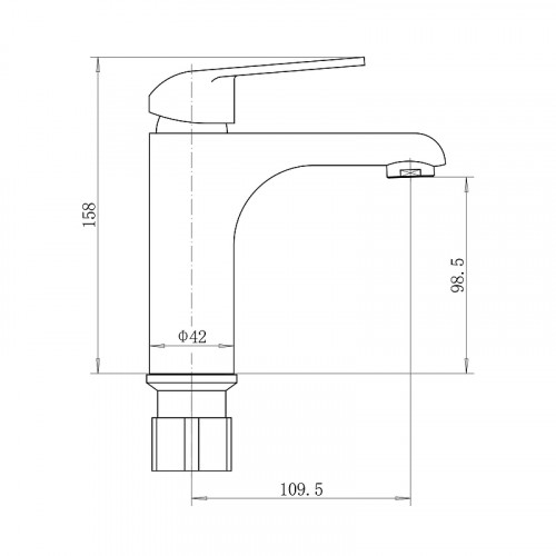 Смеситель для раковины Plstart PD10082 цвет Хром