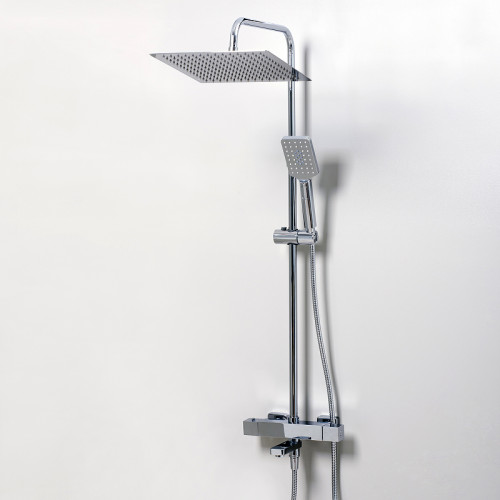 Душевая система WasserKRAFT A19901 с термостатом Хром латунь на стену