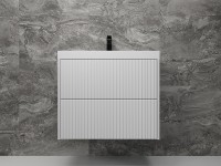 Тумба под раковину Style Line Стокгольм 70 ЛС-00002313 подвесная Белый рифленый софт МДФ / ЛДСП