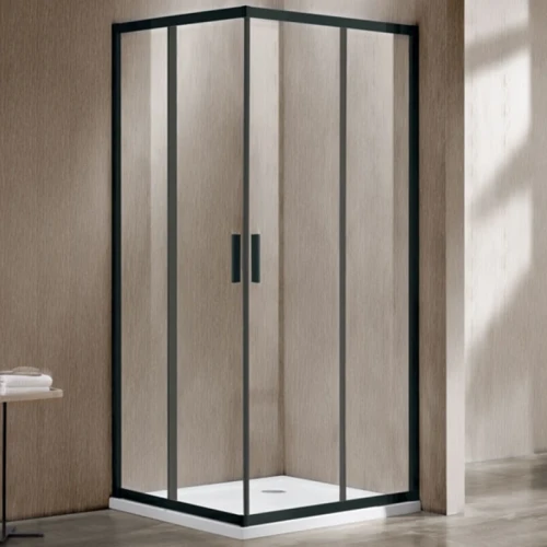 Душевой уголок Vincea Garda VSS-1G900CLB 90x90 профиль Черный стекло прозрачное