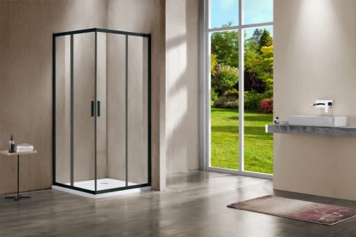 Душевой уголок Vincea Garda VSS-1G900CLB 90x90 профиль Черный стекло прозрачное