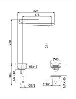 Смеситель для раковины Fiore Kube 100BB8517