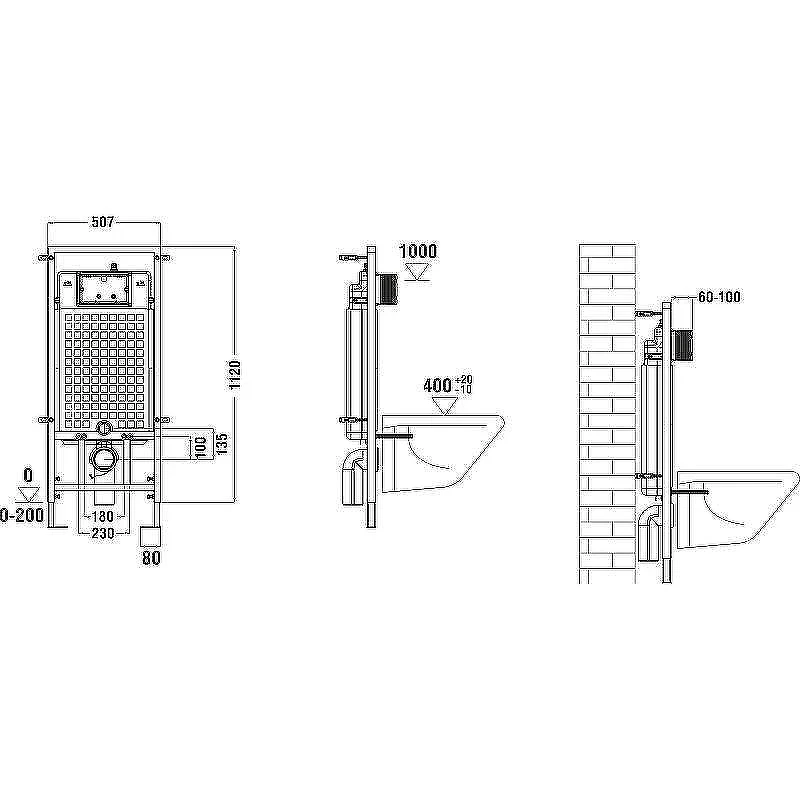 Комплект унитаза с инсталляцией WeltWasser MARBERG 507 + GELBACH 043 GL-WT + MAR 507 SE CR 10000011881 цвет Белый глянцевый с сиденьем Микролифт и клавишей смыва цвет Хром