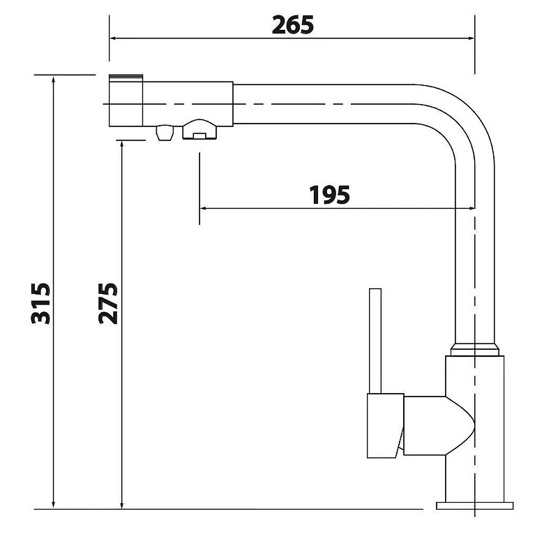 Кухонная мойка Reflexion Como 44 RX2044BL цвет Оружейная сталь со смесителем Kaiser Teka 13044-15 Вороненая сталь