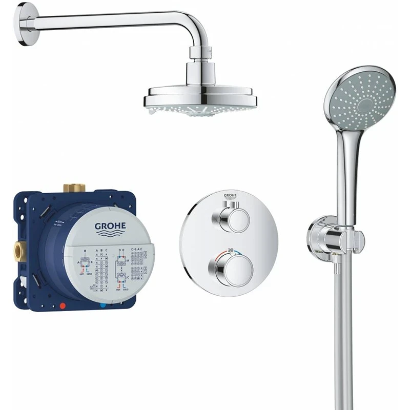 Душевая система Grohe Grohtherm 34735000 с термостатом Хром пластик встраиваемый