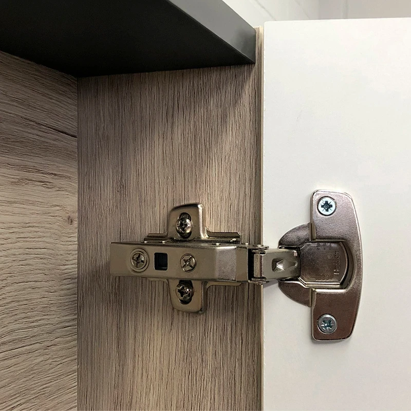 Зеркало со шкафом Comforty Мерано 90 00-00008508 Дуб дымчатый МДФ / ЛДСП, стекло