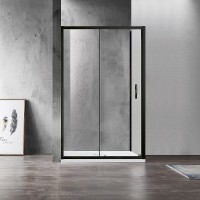 Душевой уголок Azario Milton 120х80 AZ-ND1131-L 1200 BLACK профиль Черный стекло прозрачное