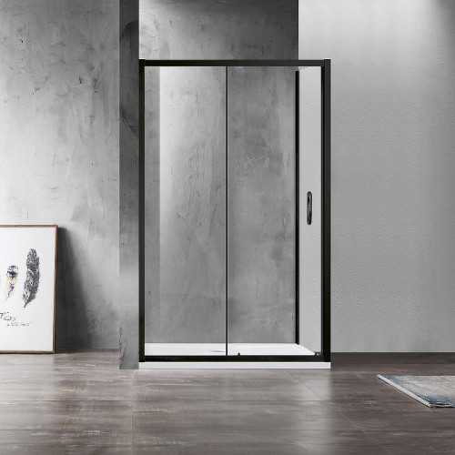 Душевой уголок Azario Milton 120х80 AZ-ND1131-L 1200 BLACK профиль Черный стекло прозрачное