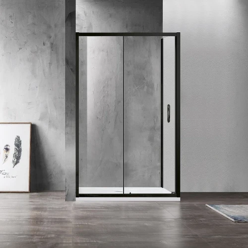Душевой уголок Azario Milton 120х80 AZ-ND1131-L 1200 BLACK профиль Черный стекло прозрачное