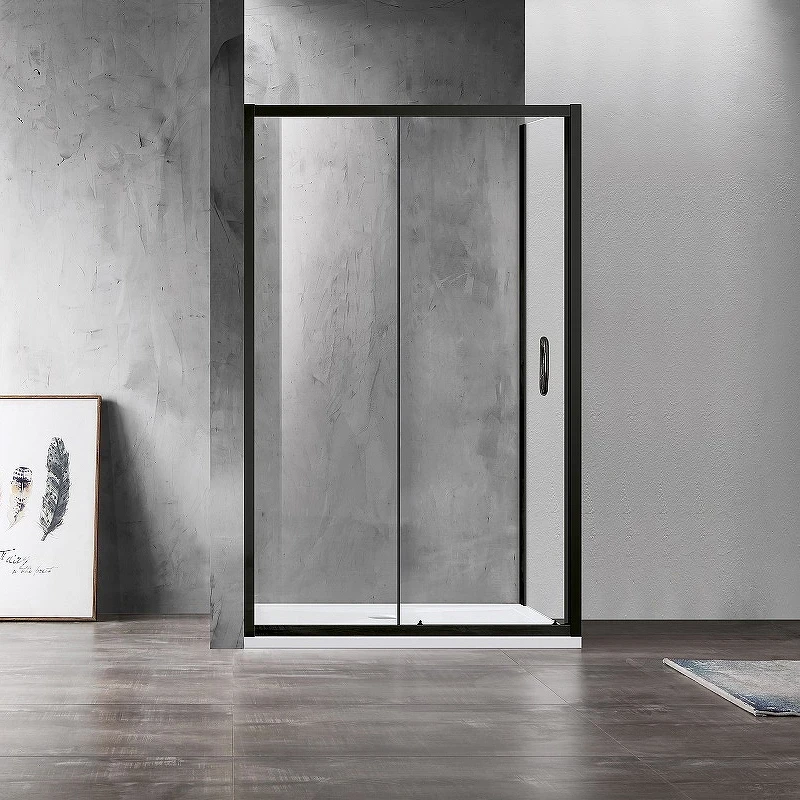 Душевой уголок Azario Milton 120х80 AZ-ND1131-L 1200 BLACK профиль Черный стекло прозрачное