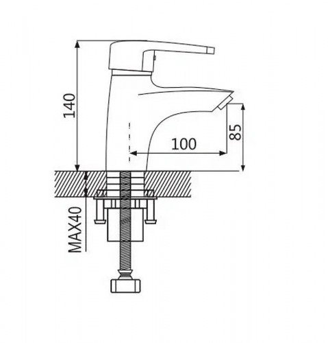 Смеситель для раковины Shevanik S5001 цвет Хром