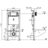 Комплект унитаза с инсталляцией WeltWasser AMBERG 506 ST + HEIMBACH 043 GL-WT + AMBERG RD-MT CR 10000012153 цвет Белый глянцевый с сиденьем Микролифт и клавишей смыва цвет Хром матовый
