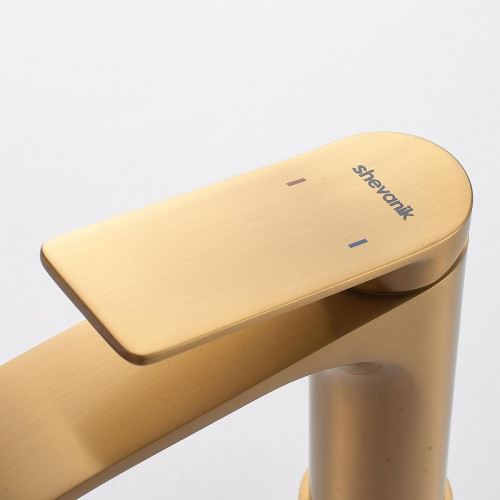 Смеситель для раковины Shevanik S4101G цвет Золотой сатин