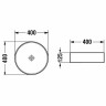 Раковина-чаша Vincea 40 VBS-5GL03 Черная стекло накладная