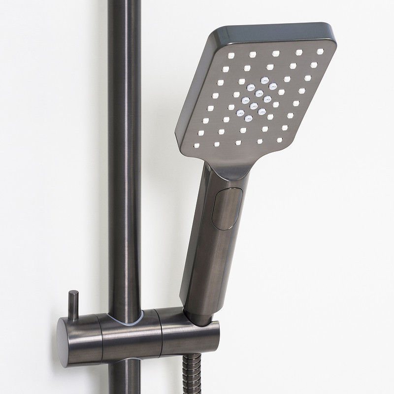 Душевая система WasserKRAFT Wiese A18401 Оружейная сталь латунь на стену