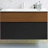 Тумба с раковиной Burgbad Fiumo 100 SFXN102F3958FOT52G0200C0001*1 Tectona Dekor Zimt Graphit Softmatt