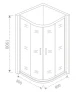 Душевой уголок Good Door Cofe R-80-C-B 80x80 КФ00001 профиль Черный стекло прозрачное