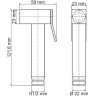 Гигиенический душ WasserKRAFT Exter A138 Светлая бронза латунь
