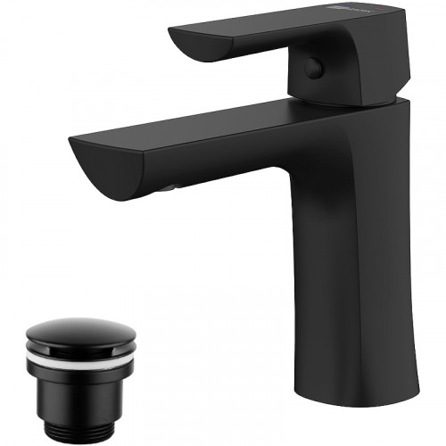 Смеситель для раковины Lemark Ursus LM7206BL Черный матовый латунь