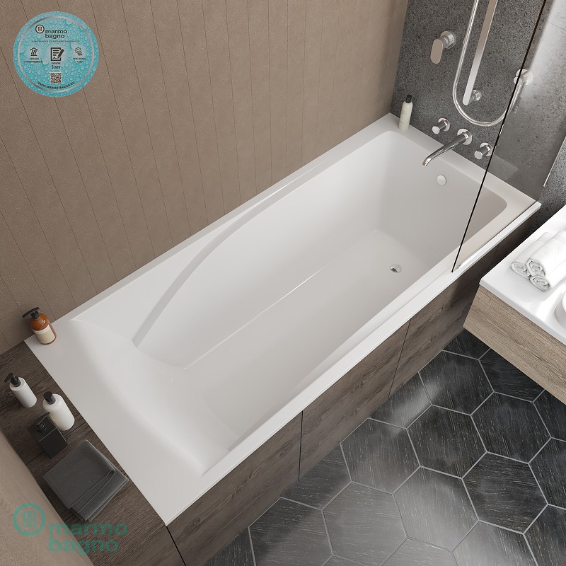 Ванна из литьевого мрамора Marmo Bagno София 170x80 MB-SF170-80 без гидромассажа